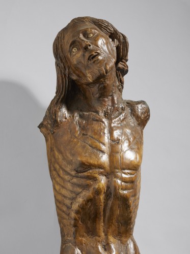 Crucified Christ  in lime wood  - End of the 16th century - Renaissance